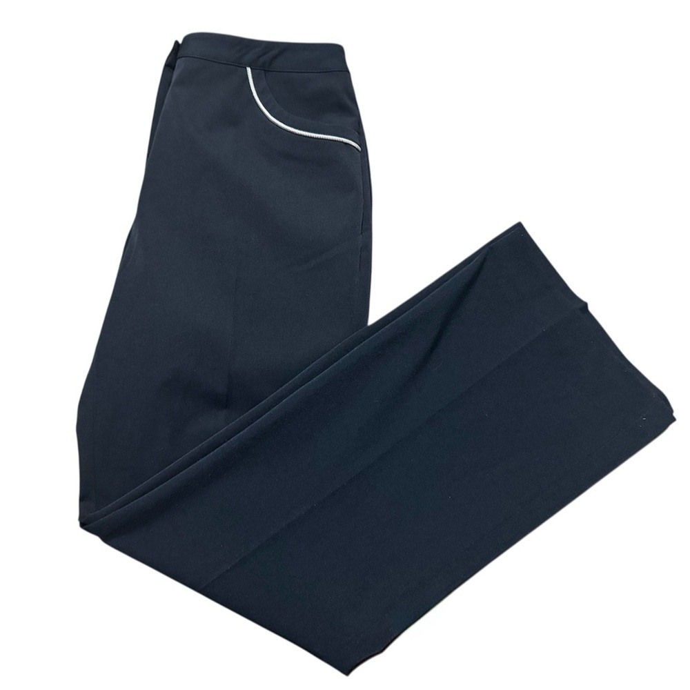 EP Pro Tour Tech Women Size 6 Navy Blue Straight Leg Golf Pant Zipper Pockets